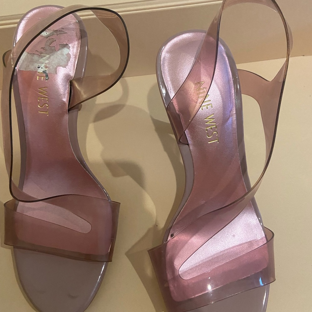 Nine West Pink Transparent Heels